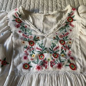 Anthropologie Umgee Embroidered Dress Tunic